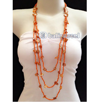 Necklaces Handmade From Bead Layer With Shell