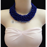 Necklaces Handmade From Bead Short Kepang