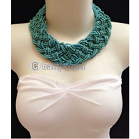 Necklaces Handmade From Bead Short Kepang