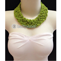 Necklaces Handmade From Bead Short Kepang