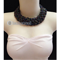 Necklaces Handmade From Bead Short Kepang