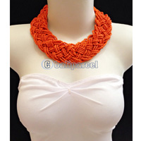 Necklaces Handmade From Bead Short Kepang
