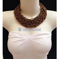 Necklaces Handmade From Bead Short Kepang