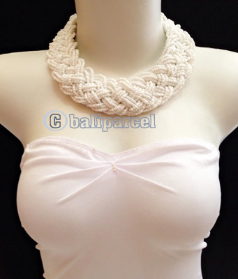 Necklaces Handmade From Bead Short Kepang