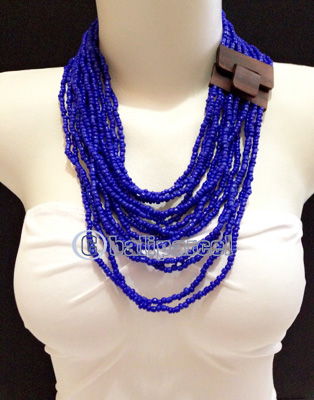 Necklaces Handmade From Bead With Close Wood