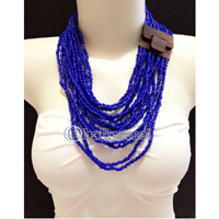 Necklaces Handmade From Bead With Close Wood