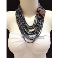 Necklaces Handmade From Bead With Close Wood