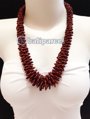 Necklaces Handmade From Bead Corel Long