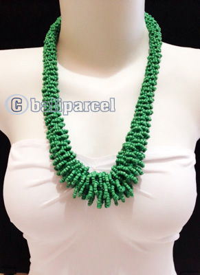 Necklaces Handmade From Bead Corel Long