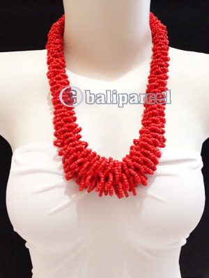 Necklaces Handmade From Bead Corel Long