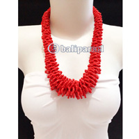 Necklaces Handmade From Bead Corel Long