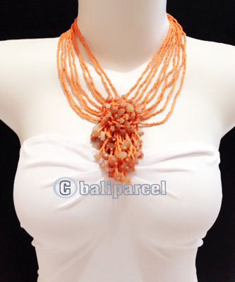 Necklaces Handmade From Bead With Stone