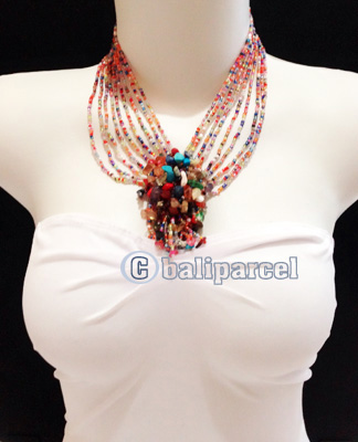 Necklaces Handmade From Bead With Stone