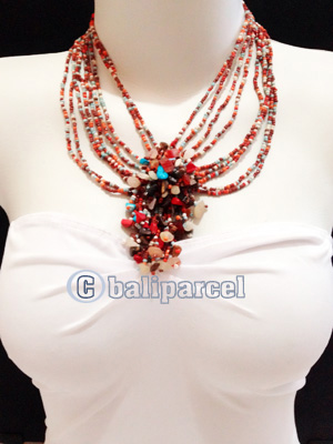 Necklaces Handmade From Bead With Stone