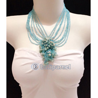 Necklaces Handmade From Bead With Stone