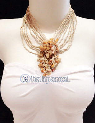 Necklaces Handmade From Bead With Stone