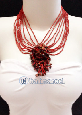 Necklaces Handmade From Bead With Stone