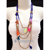 Necklaces Handmade From Bead Layer Tassel