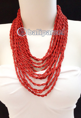Necklaces Handmade From Bead Layer