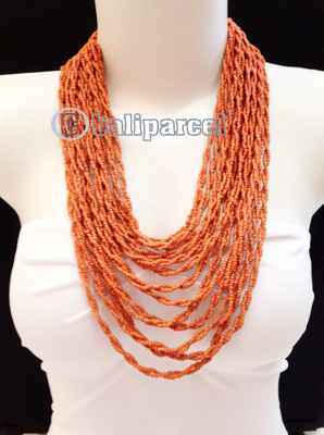 Necklaces Handmade From Bead Layer