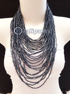 Necklaces Handmade From Bead Multi Strand Layer