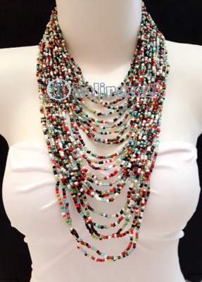 Necklaces Handmade From Bead Multi Strand Layer