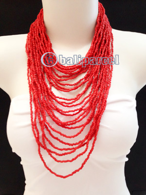 Necklaces Handmade From Bead Multi Strand Layer