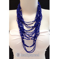 Necklaces Handmade From Bead Layer With Silver Metal