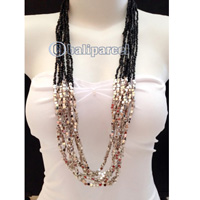 Necklaces Handmade From Bead With Silver Metal