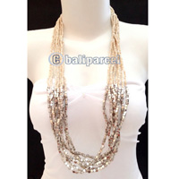 Necklaces Handmade From Bead With Silver Metal