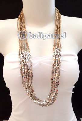 Necklaces Handmade From Bead With Silver Metal