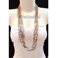 Necklaces Handmade From Bead With Silver Metal