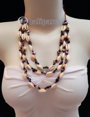 Necklaces Handmade From Bead With Shell And Stone