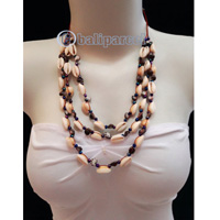 Necklaces Handmade From Bead With Shell And Stone