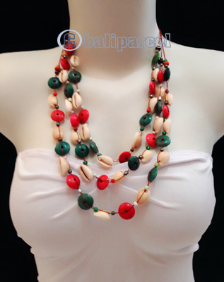 Necklaces Handmade From Bead With Shell And Stone