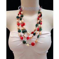 Necklaces Handmade From Bead With Shell And Stone