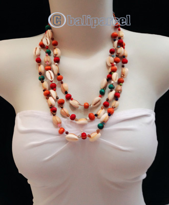 Necklaces Handmade From Bead With Shell And Stone