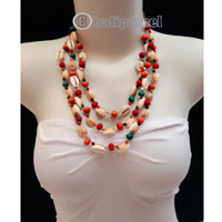 Necklaces Handmade From Bead With Shell And Stone