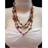 Necklaces Handmade From Bead With Shell And Stone