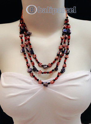 Necklaces Handmade From Bead With Shell And Stone