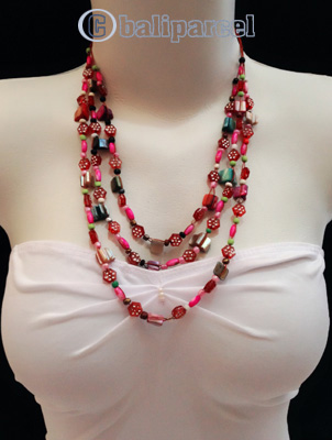 Necklaces Handmade From Bead With Shell And Stone