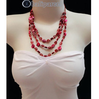 Necklaces Handmade From Bead With Shell And Stone