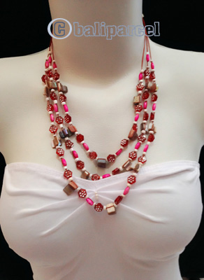 Necklaces Handmade From Bead With Shell And Stone