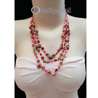 Necklaces Handmade From Bead With Shell And Stone
