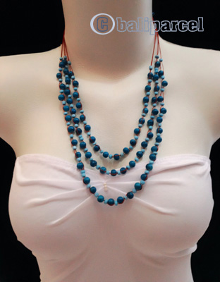 Necklaces Handmade From Bead With Shell And Stone
