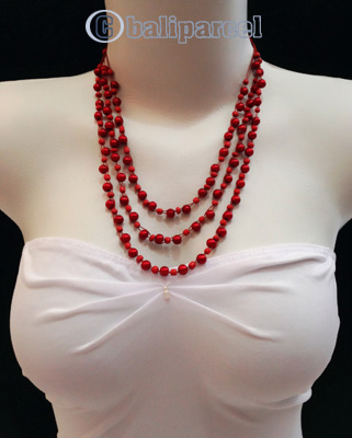 Necklaces Handmade From Bead With Shell And Stone