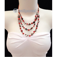 Necklaces Handmade From Bead With Shell And Stone