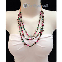 Necklaces Handmade From Bead With Shell And Stone