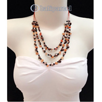 Necklaces Handmade From Bead With Shell And Stone