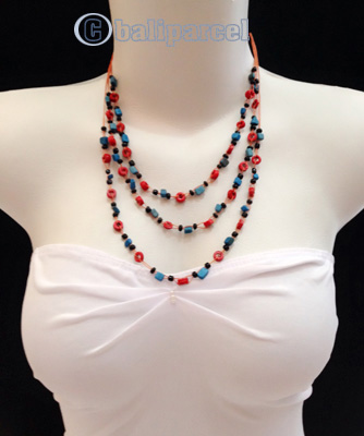 Necklaces Handmade From Bead With Shell And Stone